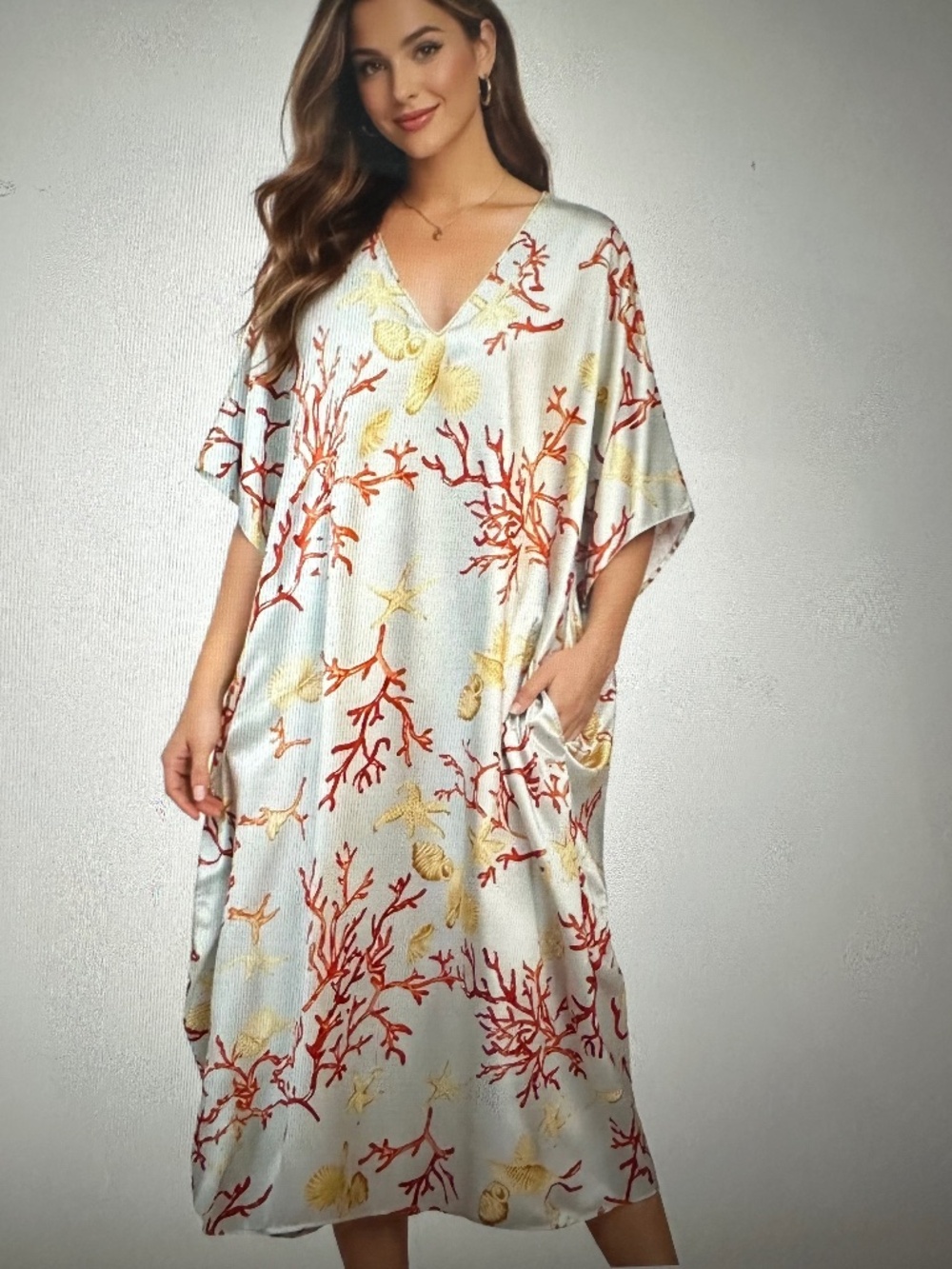 Winlar Kaftan “ sea shore” Lounge Gown